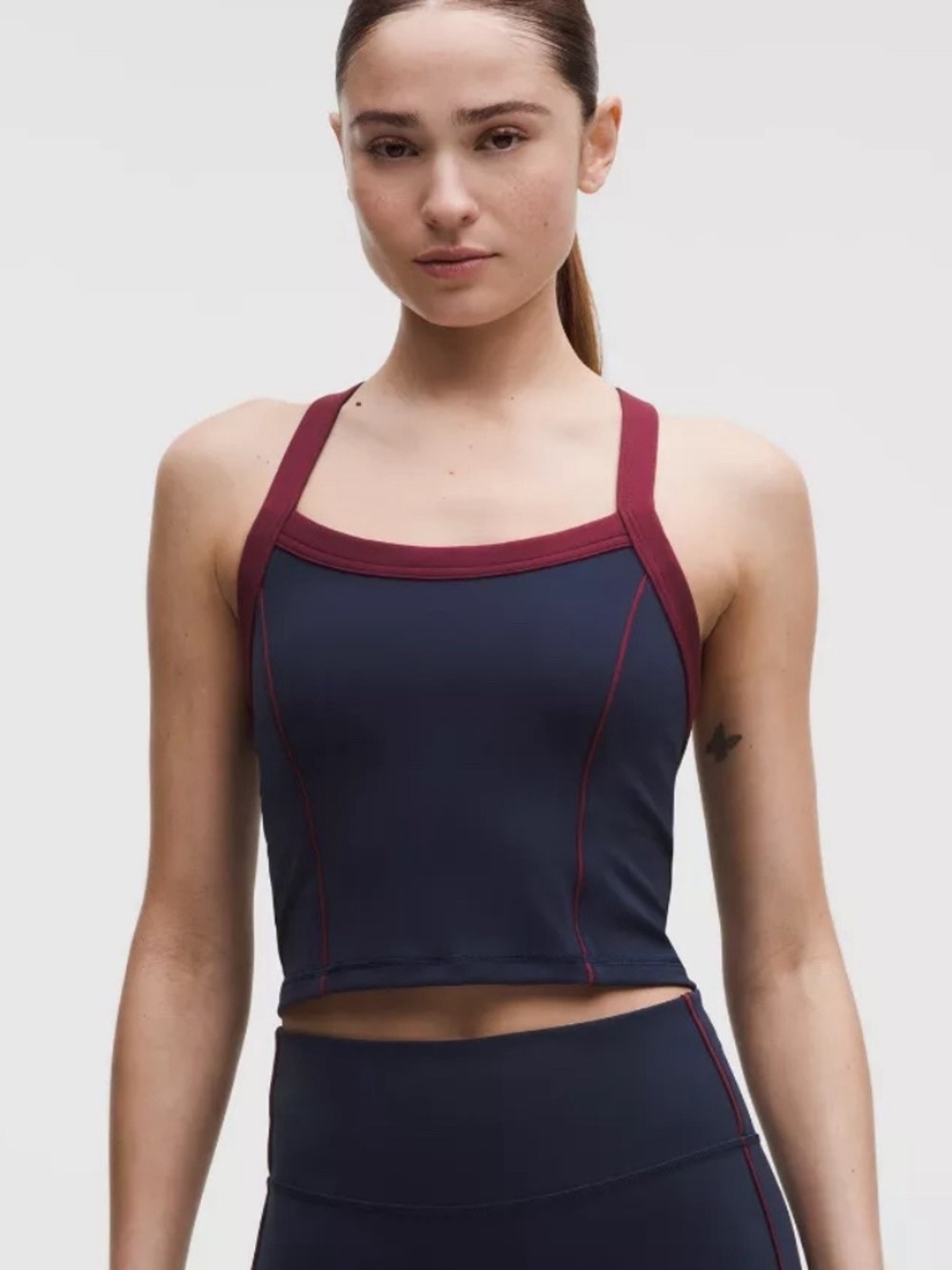 Lululemon Wunder Train Piped Strappy Tank Top Light Support - Size 6
